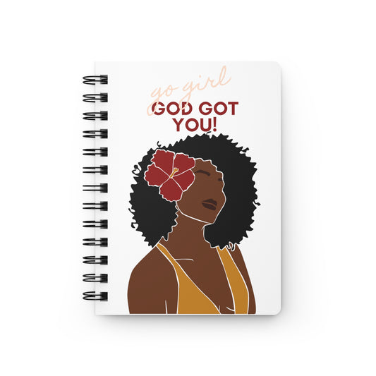 📖💖 "Go Girl, God's Got You" Spiral Journal - Elevate Your Faith Journey 🌟🌸 Spiral Bound Journal