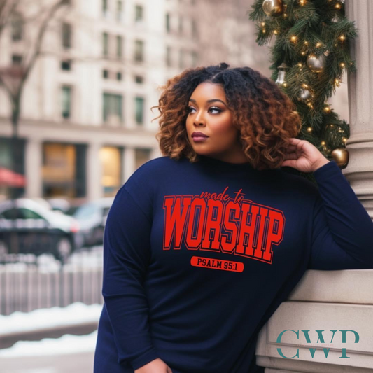 Made to Worship Psalms 95:1 Sweatshirt
