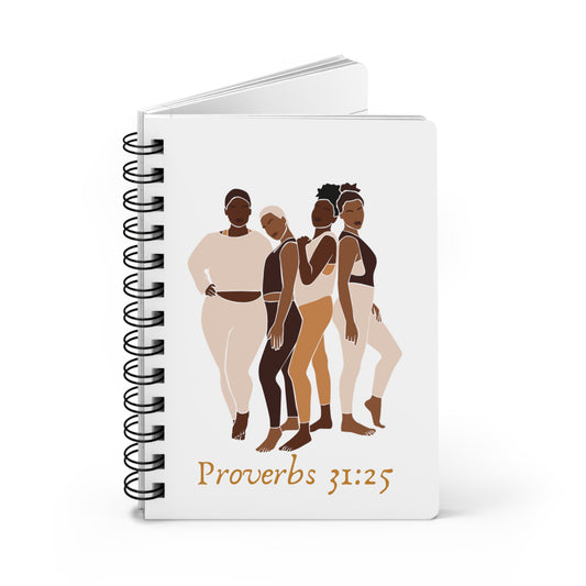 ✨📖 Proverbs 31:25 Women's Spiral Journal - Unveiling Strength & Grace Spiral Bound Journal