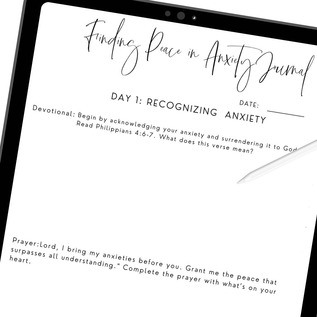 Finding peace in anxiety digital journal