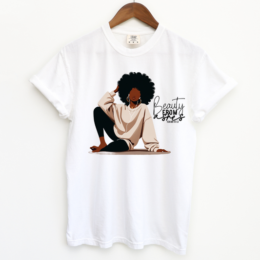 Beauty From Ashes T-Shirt Isaiah 61:3 | Faith-Based Christian Tee for Women