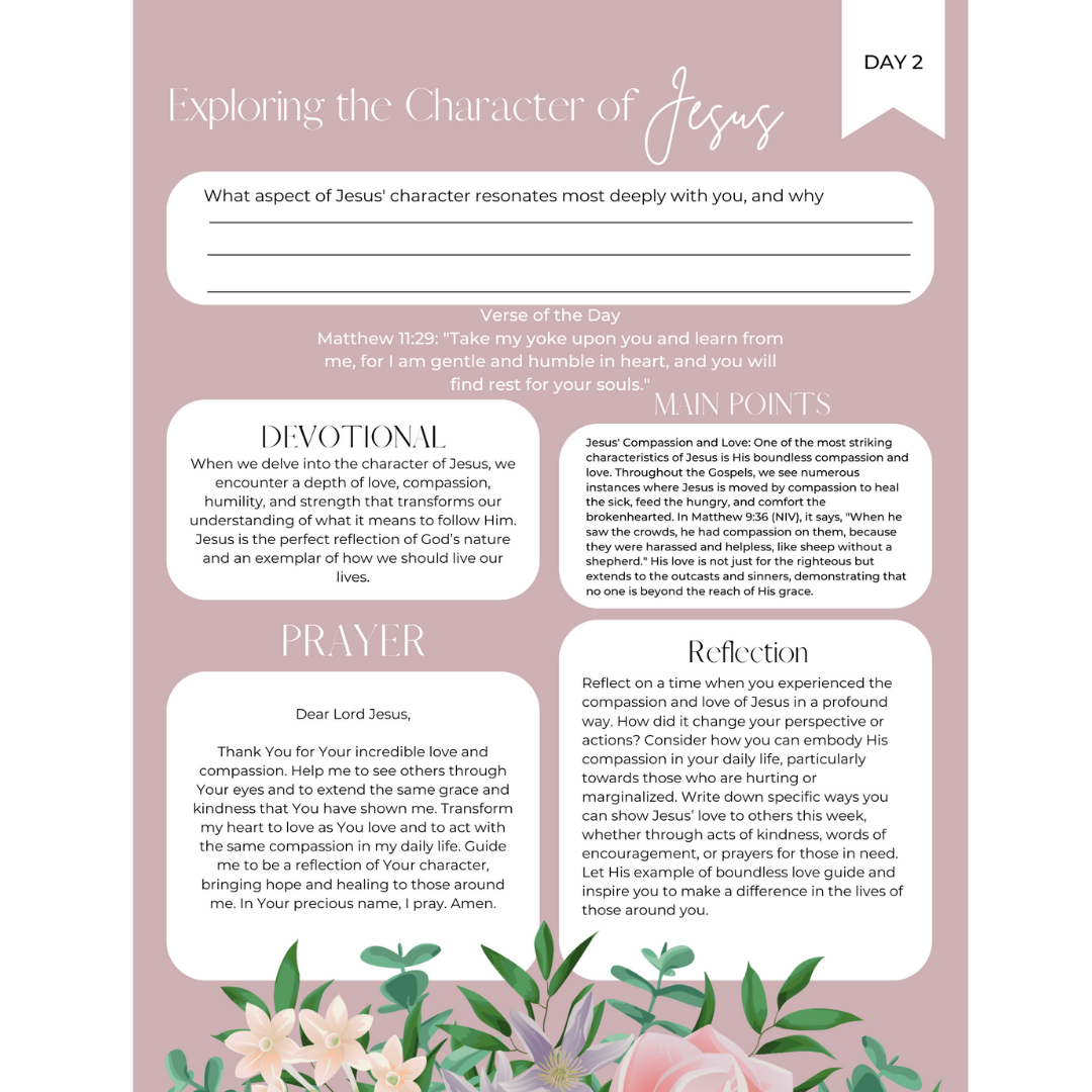 30 Day Bible Study Devotional & Workbook For Christian Woman: Black And White Print