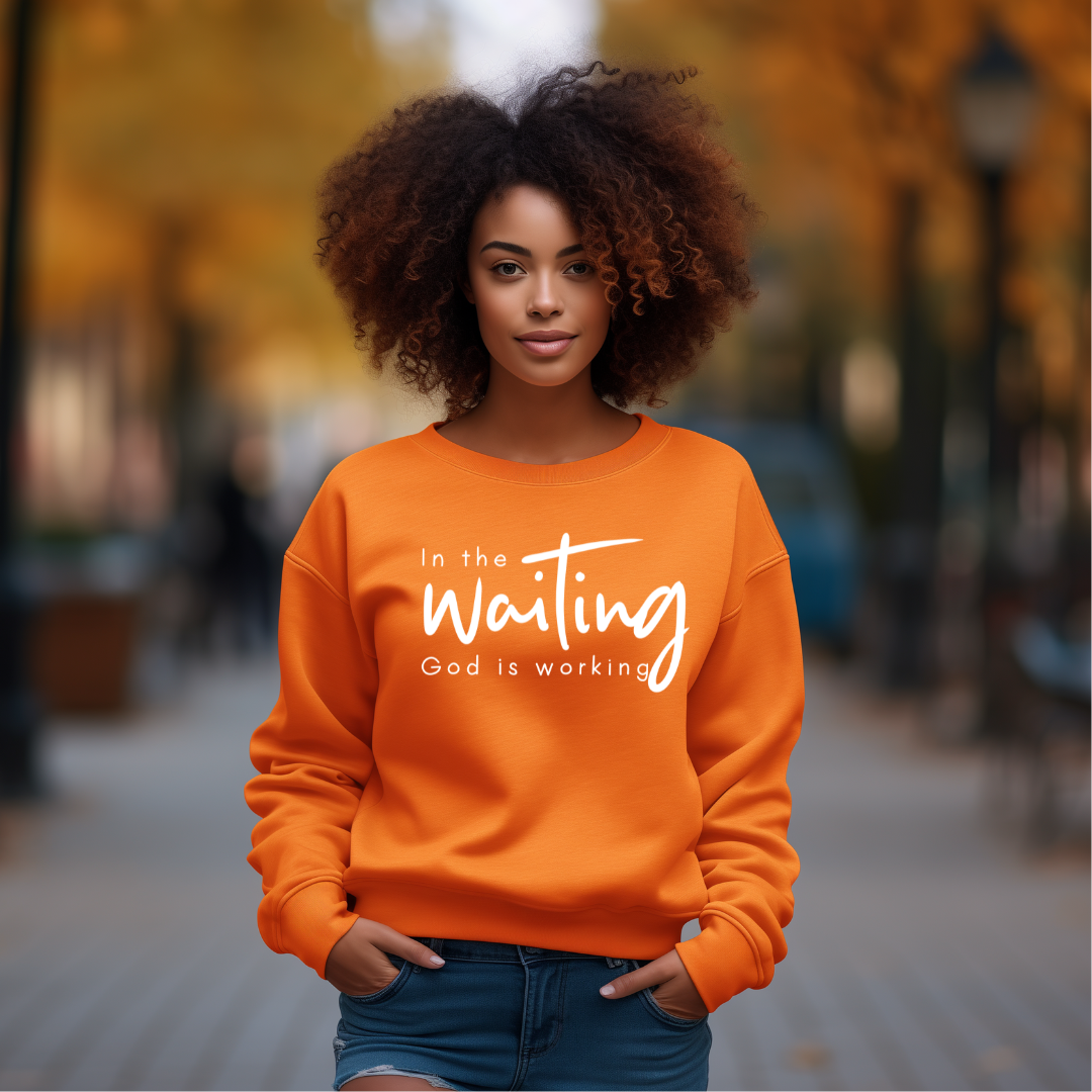 White and 2025 orange sweatshirt