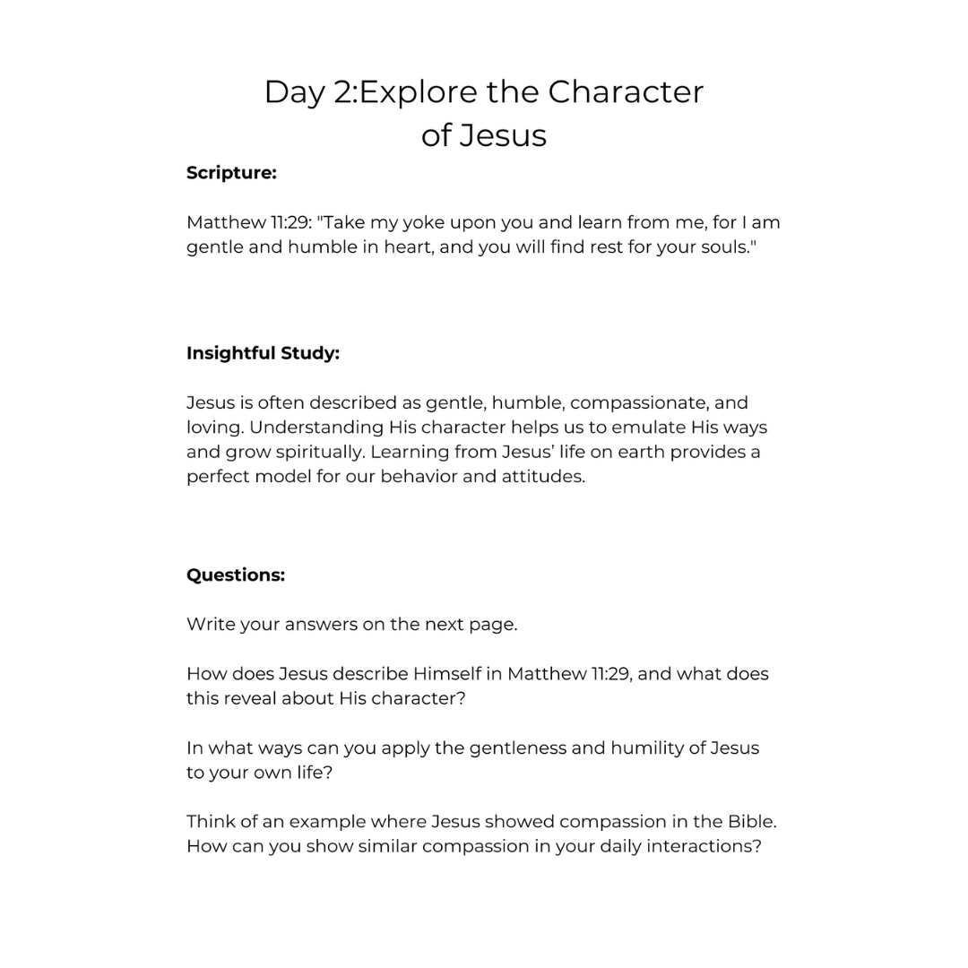 30 Day Bible Study Devotional & Workbook For Christian Woman: Black And White Print