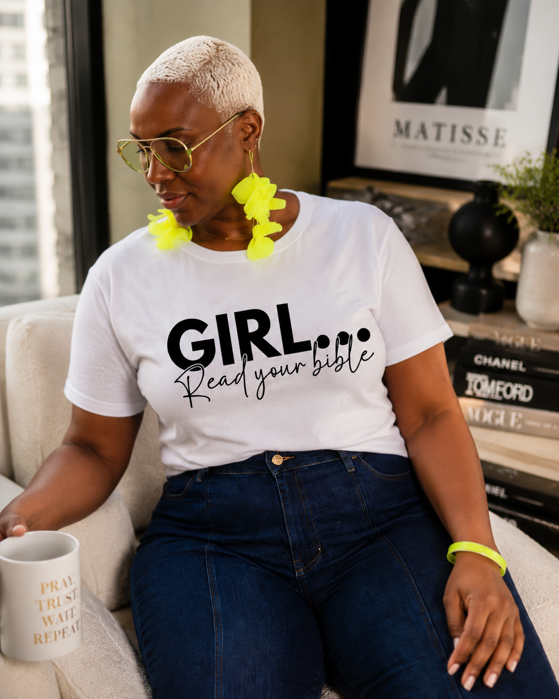 GIRL... Read Your Bible" Christian Women's Faith-Based T-Shirt – Encouraging Scripture Tee for Daily Devotion