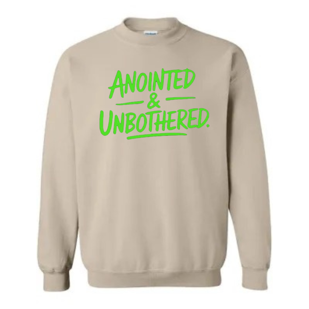 Anointed & Unbothered Faith Sweatshirt Christian Woman Bold Style