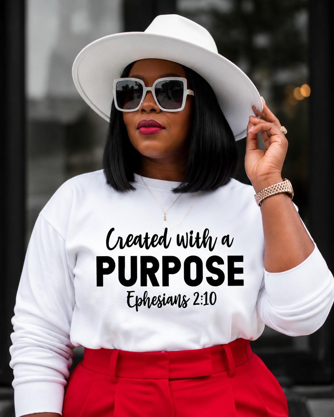 Created With a Purpose Sweatshirt Ephesians 2:10