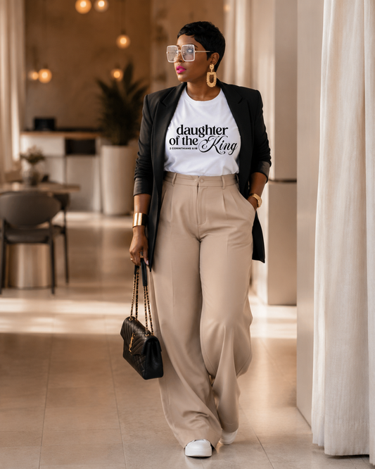 Daughter of the King Christian T-Shirt | 2 Corinthians 6:18 Faith-Based Graphic Tee for Women