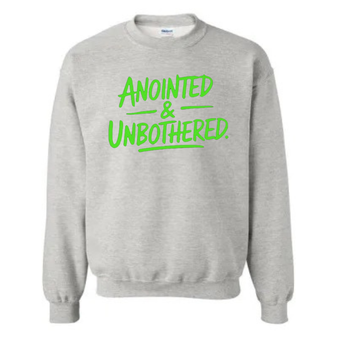 Anointed & Unbothered Faith Sweatshirt Christian Woman Bold Style