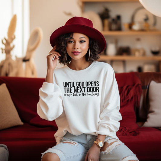 White Unisex Crewneck Sweatshirt